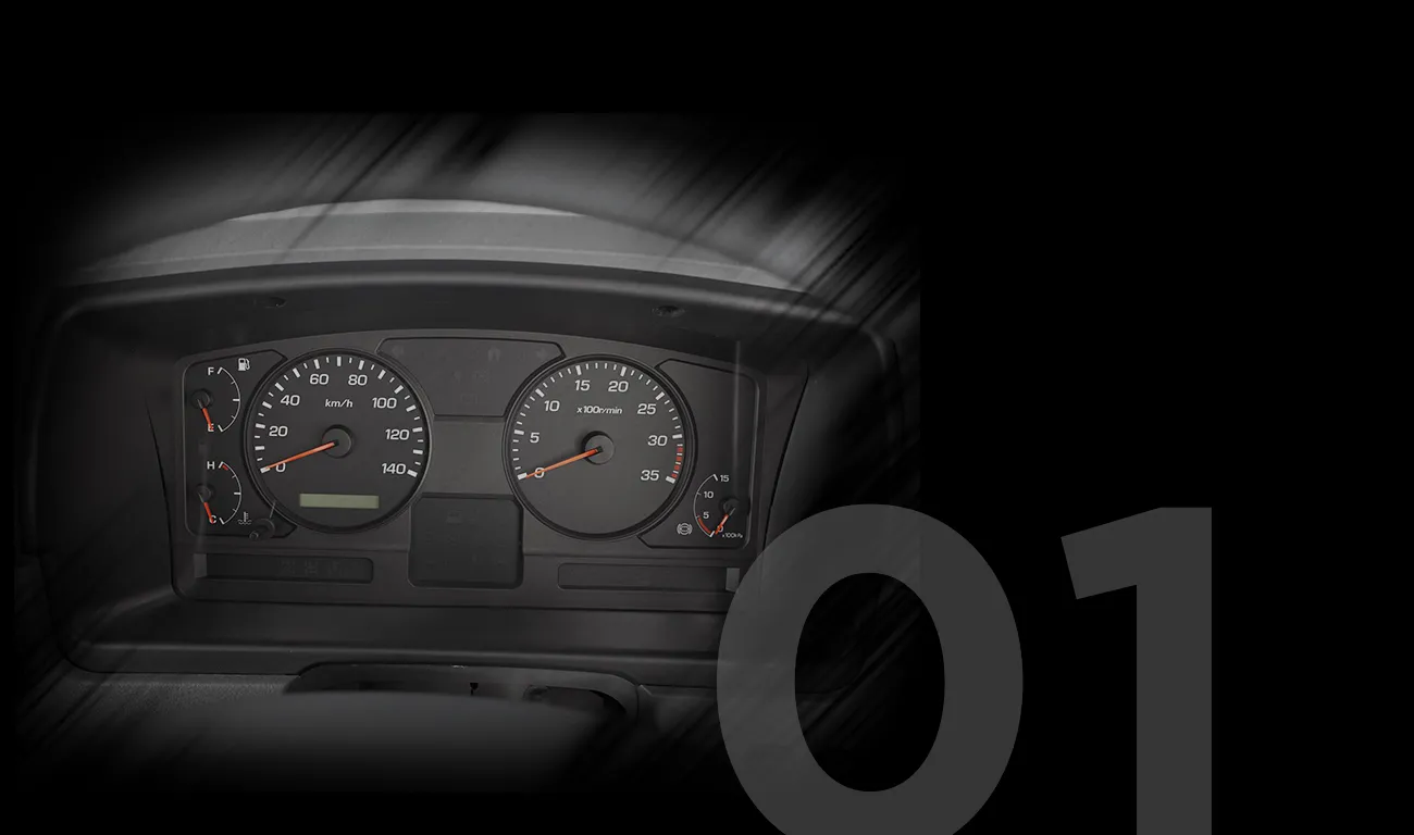<h2>Tachometer</h2>
<p>Mempermudah penyelarasan putaran mesin dengan kecepatan kendaraan agar bahan bakar (BBM) menjadi irit.</p>
