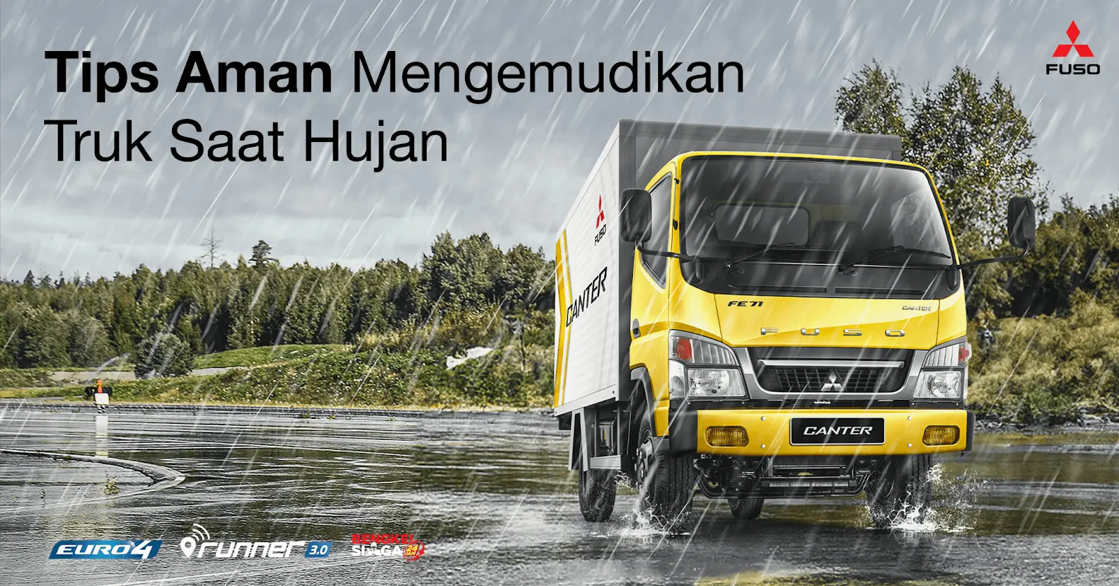 Tips Aman Mengemudikan Truk Saat Hujan