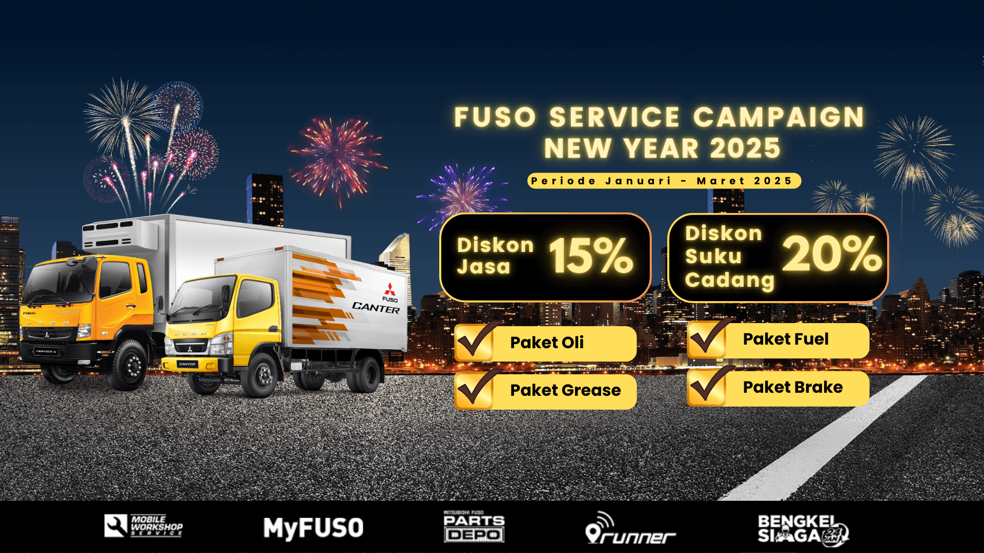 Sambut Tahun Baru 2025, Mitsubishi Fuso Hadirkan Promo Spesial Perawatan Kendaraan Niaga