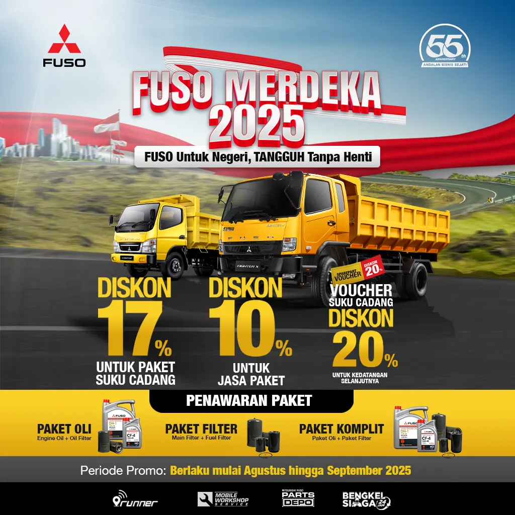 Sambut Hari Kemerdekaan Republik Indonesia, Mitsubishi Fuso Menghadirkan Promo Spesial “FUSO Service Merdeka 2025”